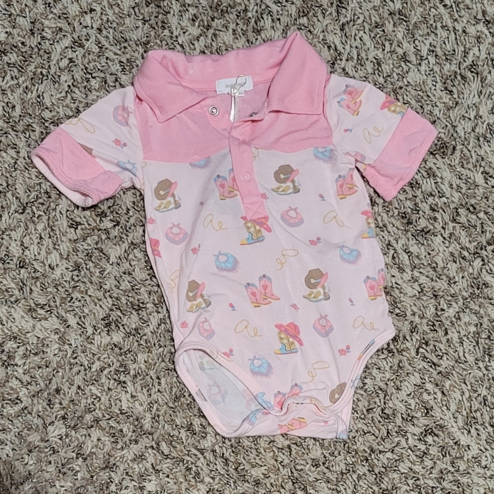 Pink Kids One Piece with Collar